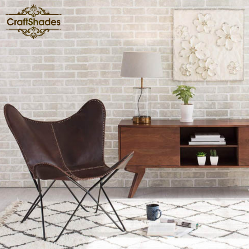 Craftshades Handcrafted Butterfly chair Buffalo leather - Image 4