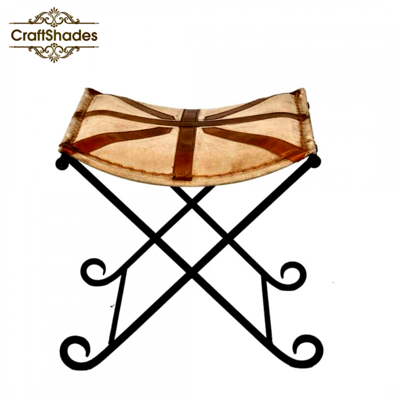 Leather Cushion Stool