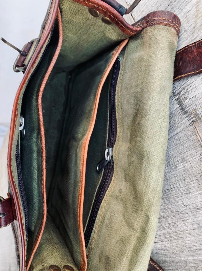 Craftshades - 13 inch Handcrafted Front Pocket Leather Bag for Unisex | 100% Genuine Leather - Image 3