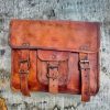 Craftshades – Single Pocket Double Strip Handcrafted Satchel Leather Bag | 100% Genuine Leather 10 x 13 x 3 Inch - Image 6