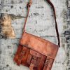 Craftshades – Single Pocket Double Strip Handcrafted Satchel Leather Bag | 100% Genuine Leather 10 x 13 x 3 Inch - Image 4