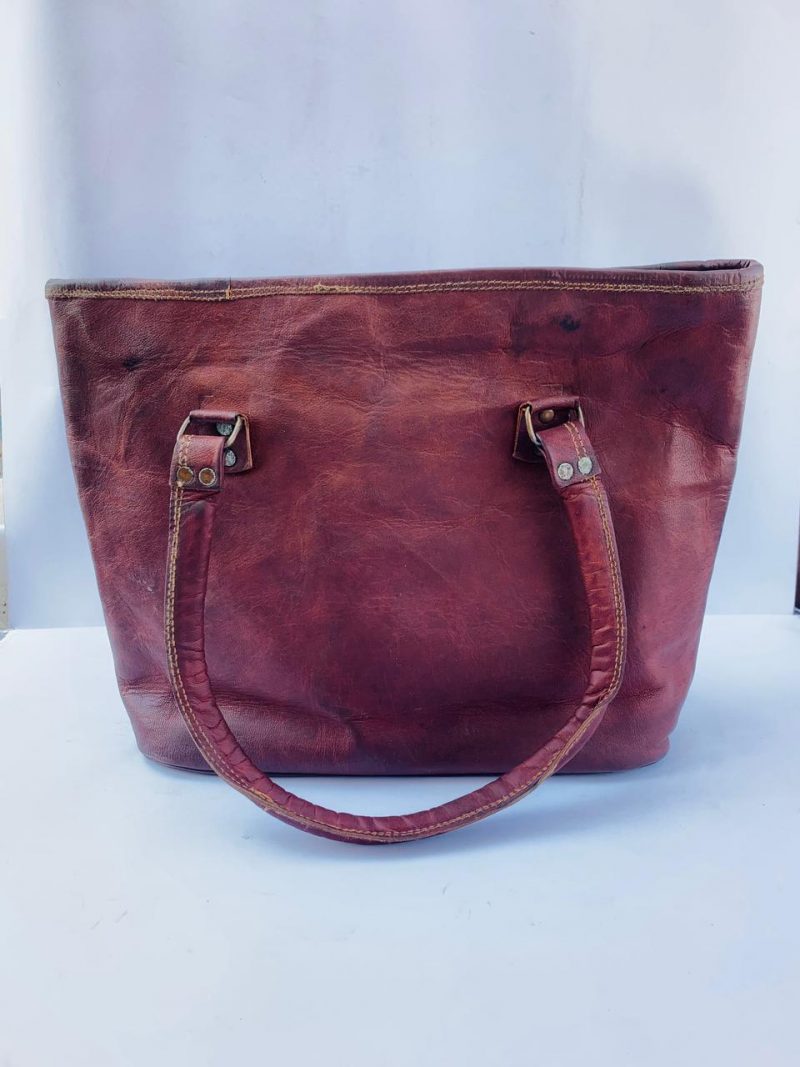 Craftshades – 13 Inch Handcrafted Leather Women’s Tote Bag | 100% Genuine Leather - Image 5