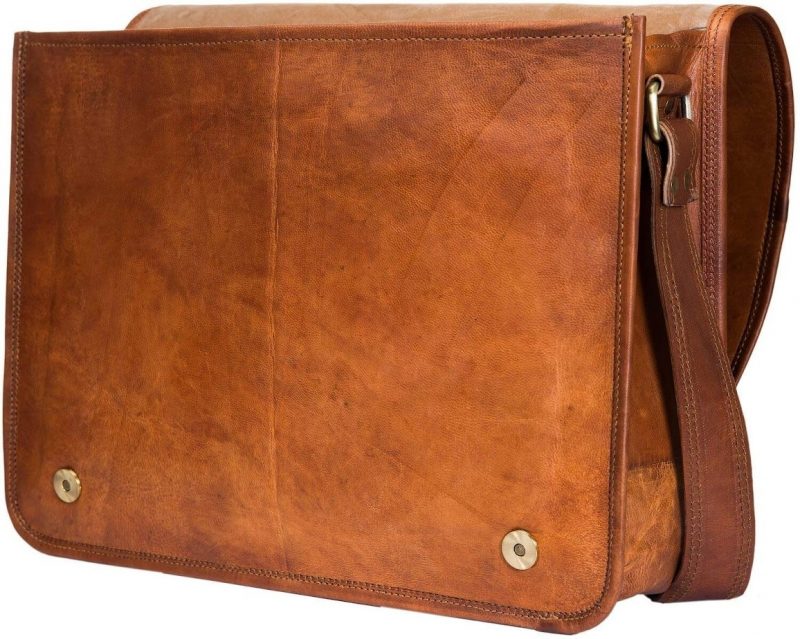 Craftshades – 15 Inch  Handcrafted Goat Leather Laptop Bag | 100% Genuine Leather - Image 2