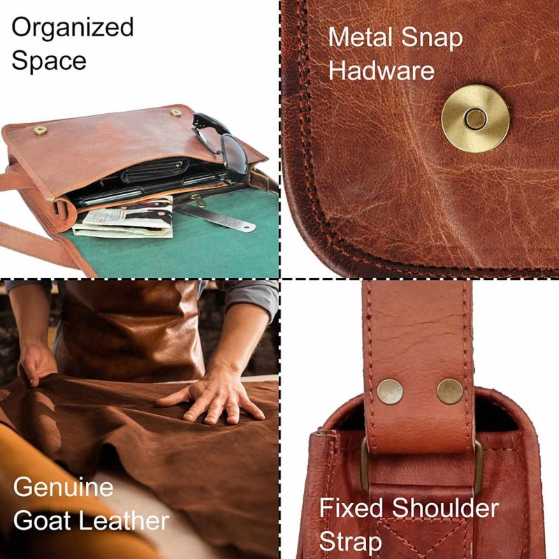 Craftshades – 15 Inch  Handcrafted Goat Leather Laptop Bag | 100% Genuine Leather - Image 3