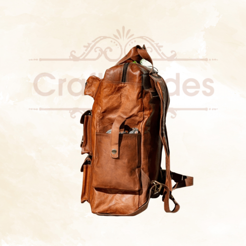 Craftshades - Seven Pocket Goat Leather Backpack | Unisex - Image 6