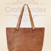 Craftshades – 13 Inch Handcrafted Leather Women’s Tote Bag | 100% Genuine Leather - Image 5