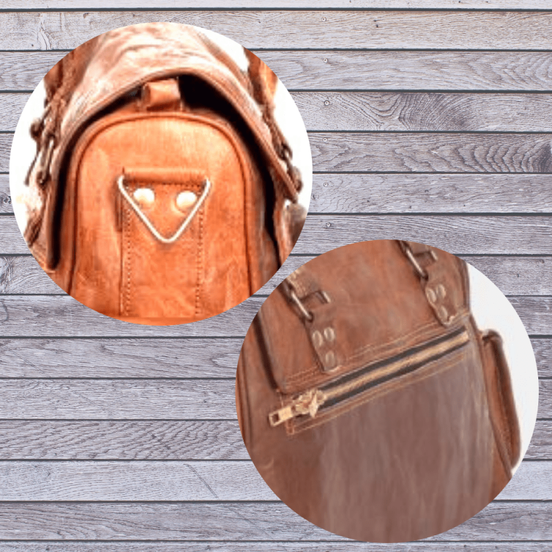 Craftshades – 13 Inch Handcrafted Leather Women’s brown Tote Bag | 100% Genuine Leather - Image 2