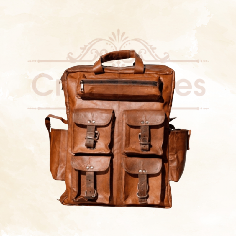 Craftshades - Seven Pocket Goat Leather Backpack | Unisex - Image 2