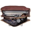 Craftshades –  13 Inch Single Pocket Double Strip Handcrafted Satchel Goat Leather Bag | 100% Genuine Leather - Image 5