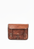 Craftshades – 13 Inch Single Pocket Double Strip Handcrafted Satchel Goat Leather Bag | 100% Genuine Leather