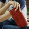 Craftshades – 8 Inch Handcrafted Unique Red Clutch Leather Bag for Women | 100% Genuine Leather - Image 2