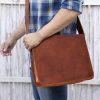 Craftshades – 11*15″ Plain Handcrafted Goat Leather Full Flap Bag | 100% Genuine Leather - Image 5