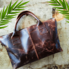 buffalo tote bag, leather bag