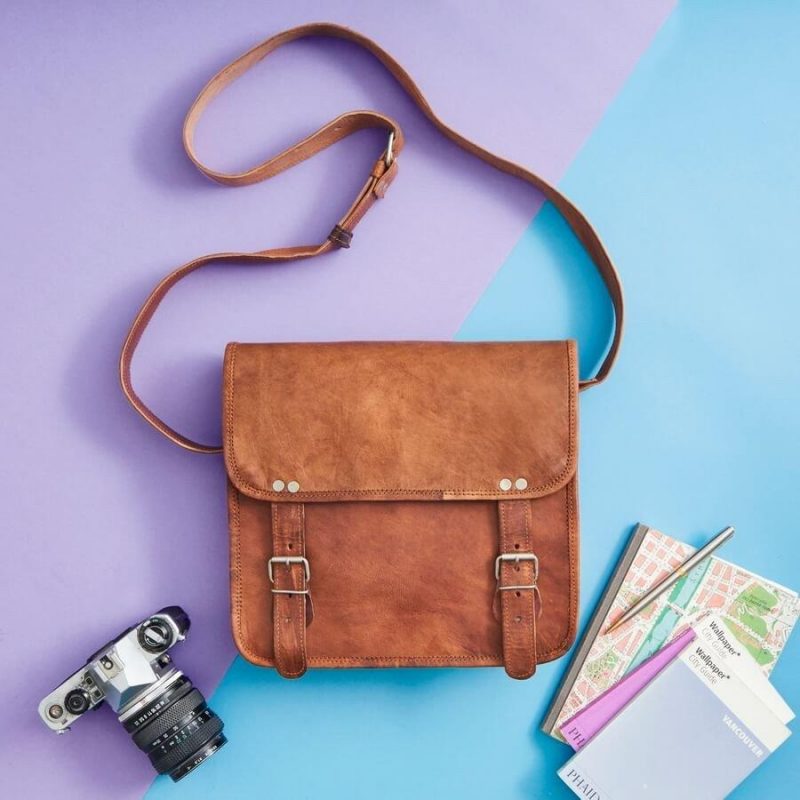 Craftshades – 9 Inch Handcrafted Leather Bag | 100% Genuine Leather