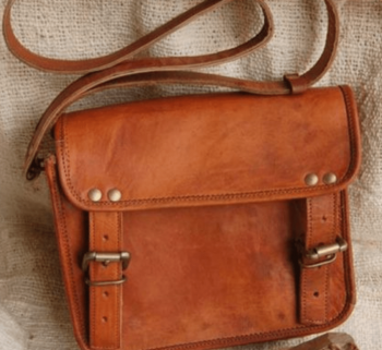 vintage leather bag ,mni travel bag