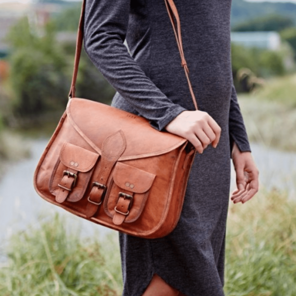 Buy SHREE NATHJI Women's Finland Style Handbag, Designer Ladies Purse with  Golden Chrome Elevation & Big Hanging Shoulder Belt(Brown) at Amazon.in