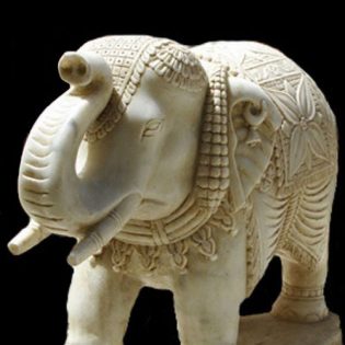 marble artifacts,elephant statue,home decor