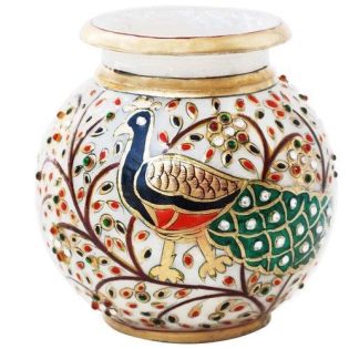 marble artifacts ,peacock marble pot