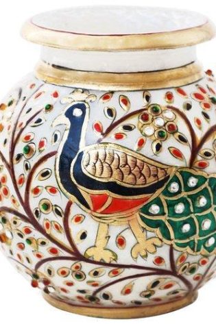 marble artifacts ,peacock marble pot