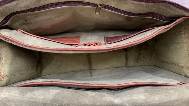 Craftshades – Full Flap Plain Handcrafted  Leather laptop Bag | 100% Genuine Leather|11*15 - Image 3