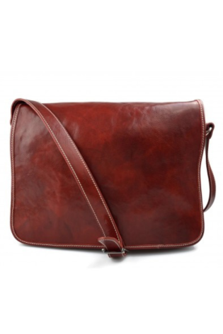 Craftshades – Full Flap Plain Handcrafted  Leather laptop Bag | 100% Genuine Leather|11*15