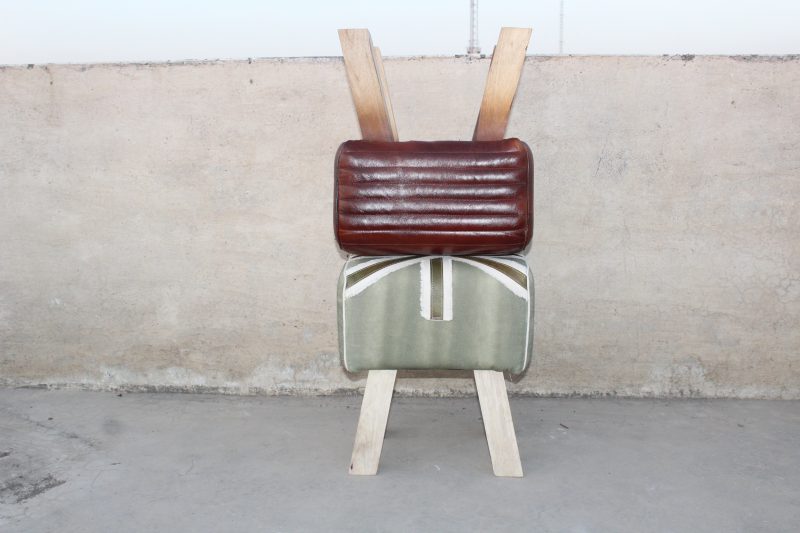 Leather Vanity Stool - Image 3