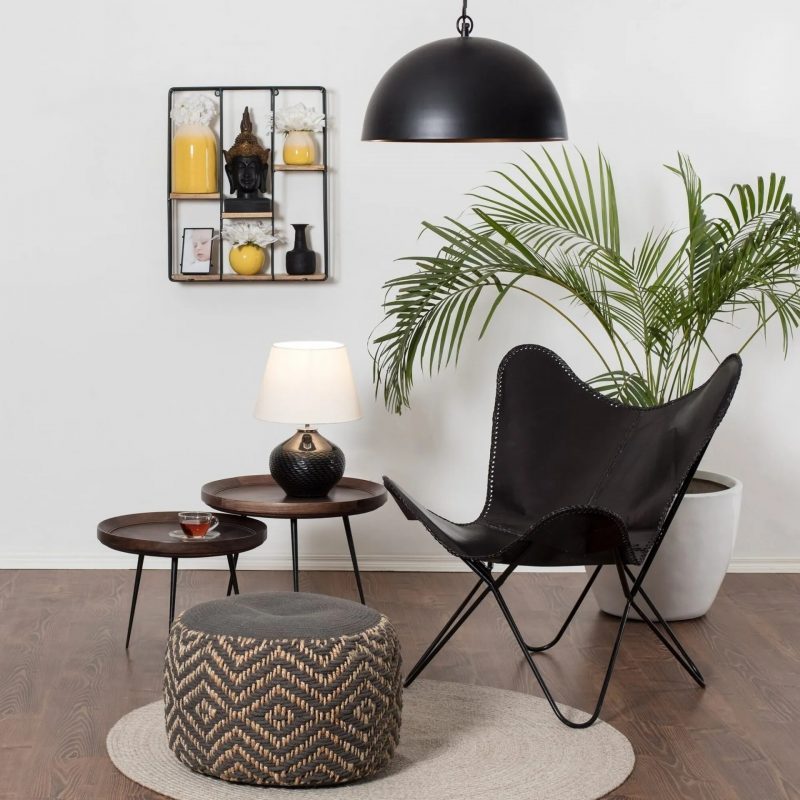 Butterfly Chair black chair Goat leather - Image 2