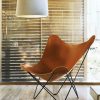 Retro Handmade Leather Butterfly Chair, Handmade chair, foldable chair - Image 2