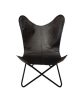 Butterfly Chair black chair Goat leather