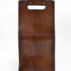Wine Carrier. For two Bottles Leather one Wine Tote. Wine Holder. Engraved Wine Tote. Leather bottle holder - Image 3