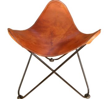 butterfly leather stools