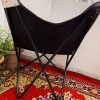 CraftShades Handmade Hairon Leather Butterfly Chair Combo (Pack of 2) - Image 2