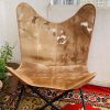 CraftShades Handmade Hairon Leather Butterfly Chair Combo (Pack of 2) - Image 3