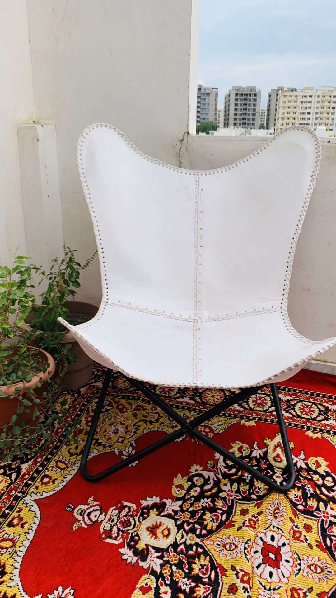 Handcrafted Leather Butterfly Chair Handmade chair foldable