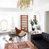 Handmade Leather 4 Butterfly chair & 2 Stool Combo (Copy) - Image 4