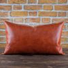 100% Goat Leather Cushion with  cotton sofa cover - Image 2