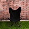 Handmade crafted black Canvas Butterfly chair - Image 3