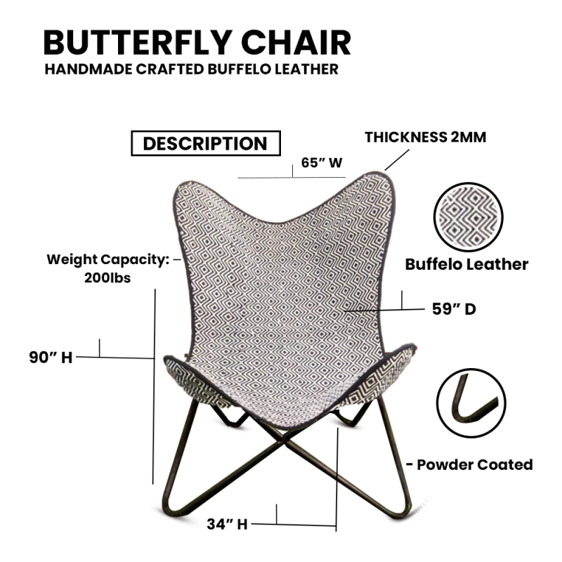 Hand crafted butterfly chair - Image 3