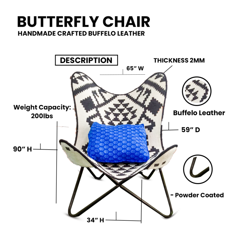 Hand crafted butterfly chair - Image 3