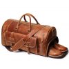 CraftShades: 20 inch Buffalo Leather Duffle Bag with Shoes Compartment| 100% Genuine Leather - Image 2