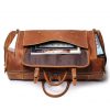 CraftShades: 20 inch Buffalo Leather Duffle Bag with Shoes Compartment| 100% Genuine Leather - Image 5