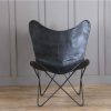Butterfly chair black cover Buffalo leather - Image 4