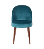 Bar Stools Modern Velvet Swivel petrol blue color