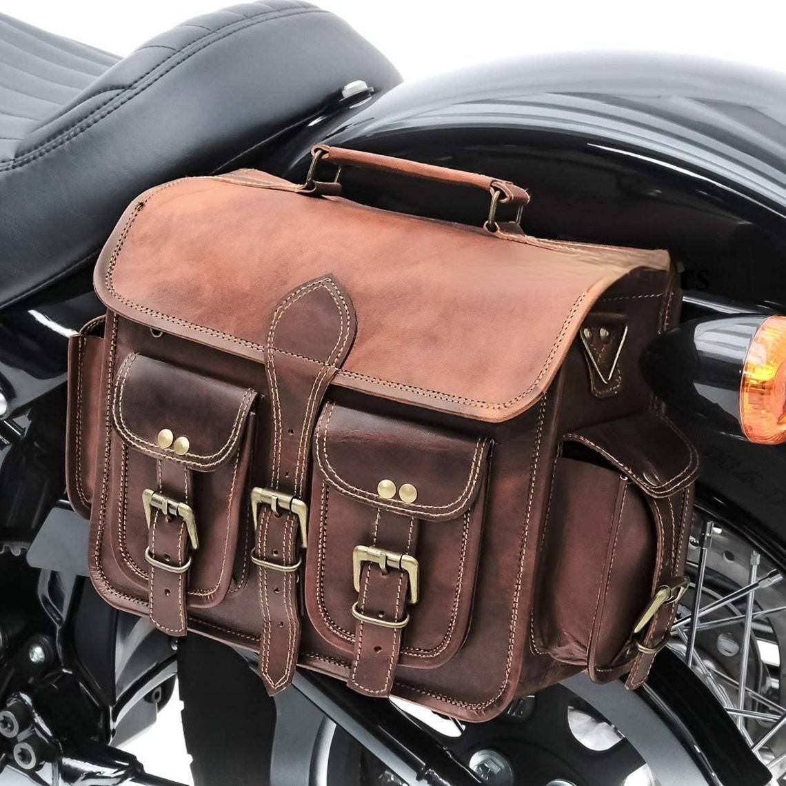 PARRYS LEATHER WORLD  Bullet Bag  Leather Bike Bag  1 Bike Bags  B   Parrys Leather World