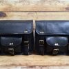 Leather Motorcycle Black Side bags  - Image 2