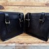 Leather Motorcycle Black Side bags  - Image 4