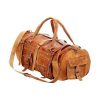 Craftshades Combo - 3 Outer Pockets 24" Edge Handcrafted Duffle Leather Bag & Toiletry Bag - Image 7