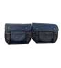 Craftshades Motorcycle Saddlebags Leather Bag Black Saddle Panniers Bags Large Bike Luggage 2 BAGS