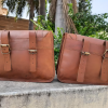 Craftshades Leather Handmade combo Saddle Bag Motorcycle Luggage Pannier bag - Image 7