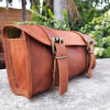 Craftshades Leather Handmade combo Saddle Bag Motorcycle Luggage Pannier bag - Image 2